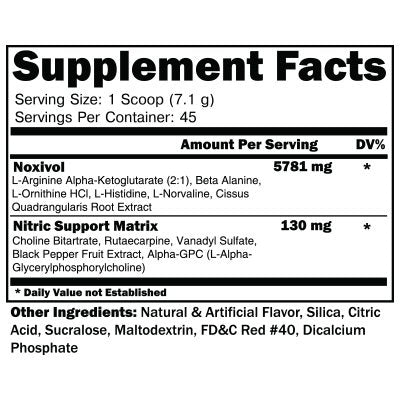 CTD Sports Noxivol Powder Best Nitric Oxide Booster, Muscle Volumizer 45 Servings