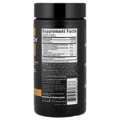 MuscleTech AlphaTest Testosterone Booster Tribulus Terrestris & Boron, 120 Count, Max-Strength ATP & Test Booster | Daily Workout Supplements for Men
