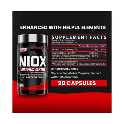Nutrex NIOX Extreme Pumps - 90 Count Pre-Workout Pump