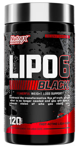 Nutrex Lipo-6 Black Max Strength Fat Burner - Fast Acting Energy, Weight Loss Diet Pills – Appetite Suppressant, Metabolism Booster - 120 Capsules