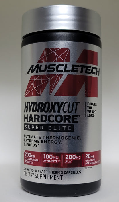 MuscleTech Hydroxycut Hardcore Super Elite | Weight Loss Pills | Intense Focus + Sensory | 120 Pills