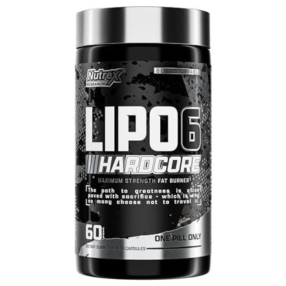 Nutrex Research Lipo-6 Hardcore Supplement, Supports Metabolism & Energy, Dietary Capsules – 60 Count