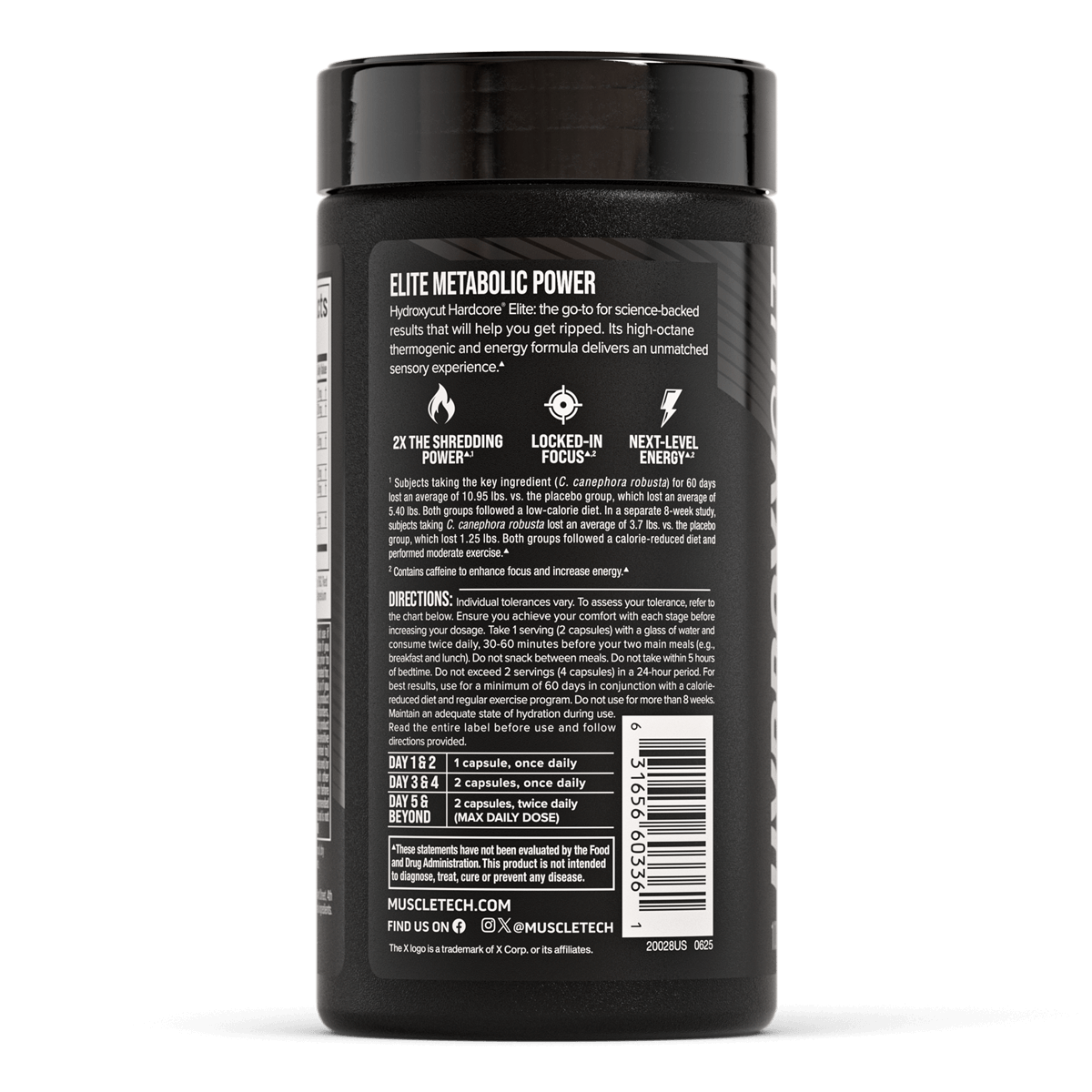 MuscleTech Hydroxycut Hardcore Elite Thermogenic 100 Capsules (2-Pack)