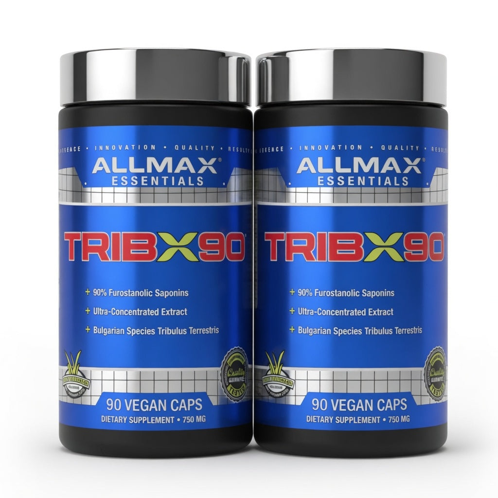 2-Pack AllMax Nutrition TribX90 – 100% Pure Bulgarian Tribulus Terrestris (180 Capsules Total)