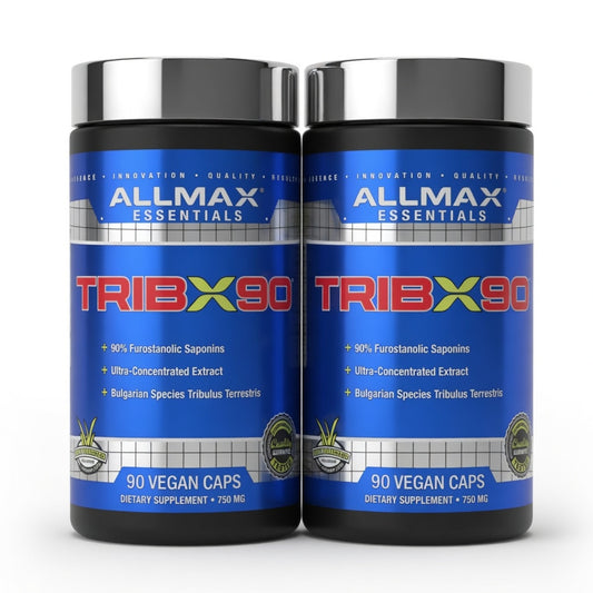 2-Pack AllMax Nutrition TribX90 – 100% Pure Bulgarian Tribulus Terrestris (180 Capsules Total)