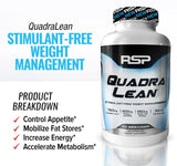 RSP Nutrition QuadraLean Stimulant-Free Weight Loss CLA 150 Capsules