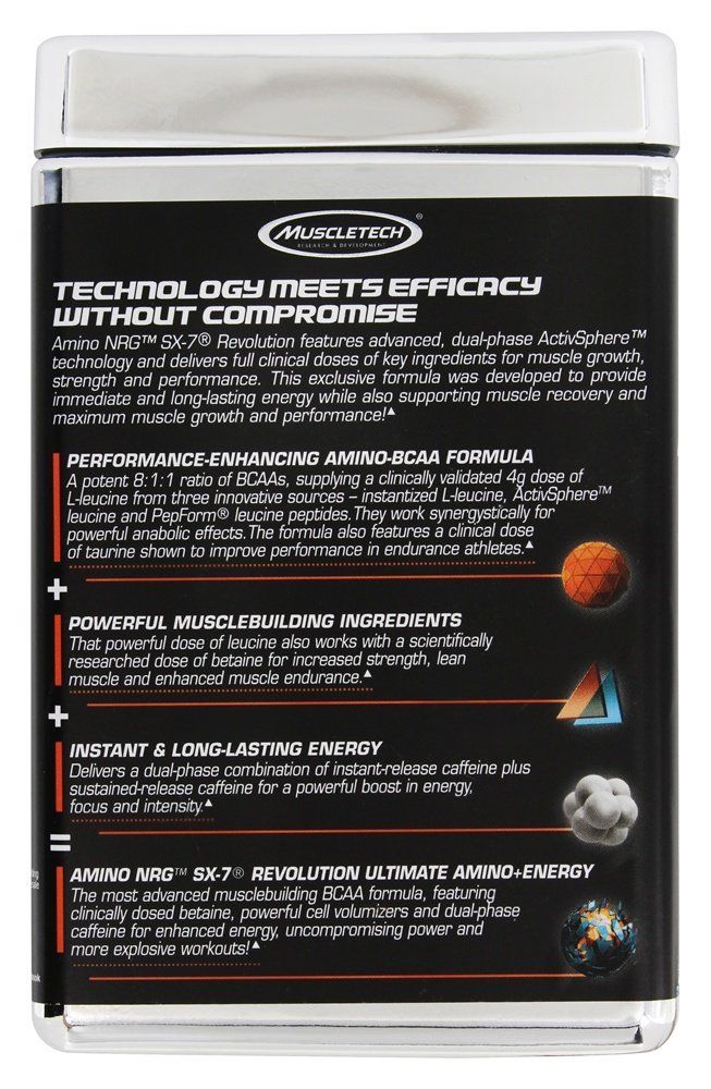 Muscletech - Amino NRG SX-7 Revolution Ultimate Amino + Energy Powder Icy Rocket