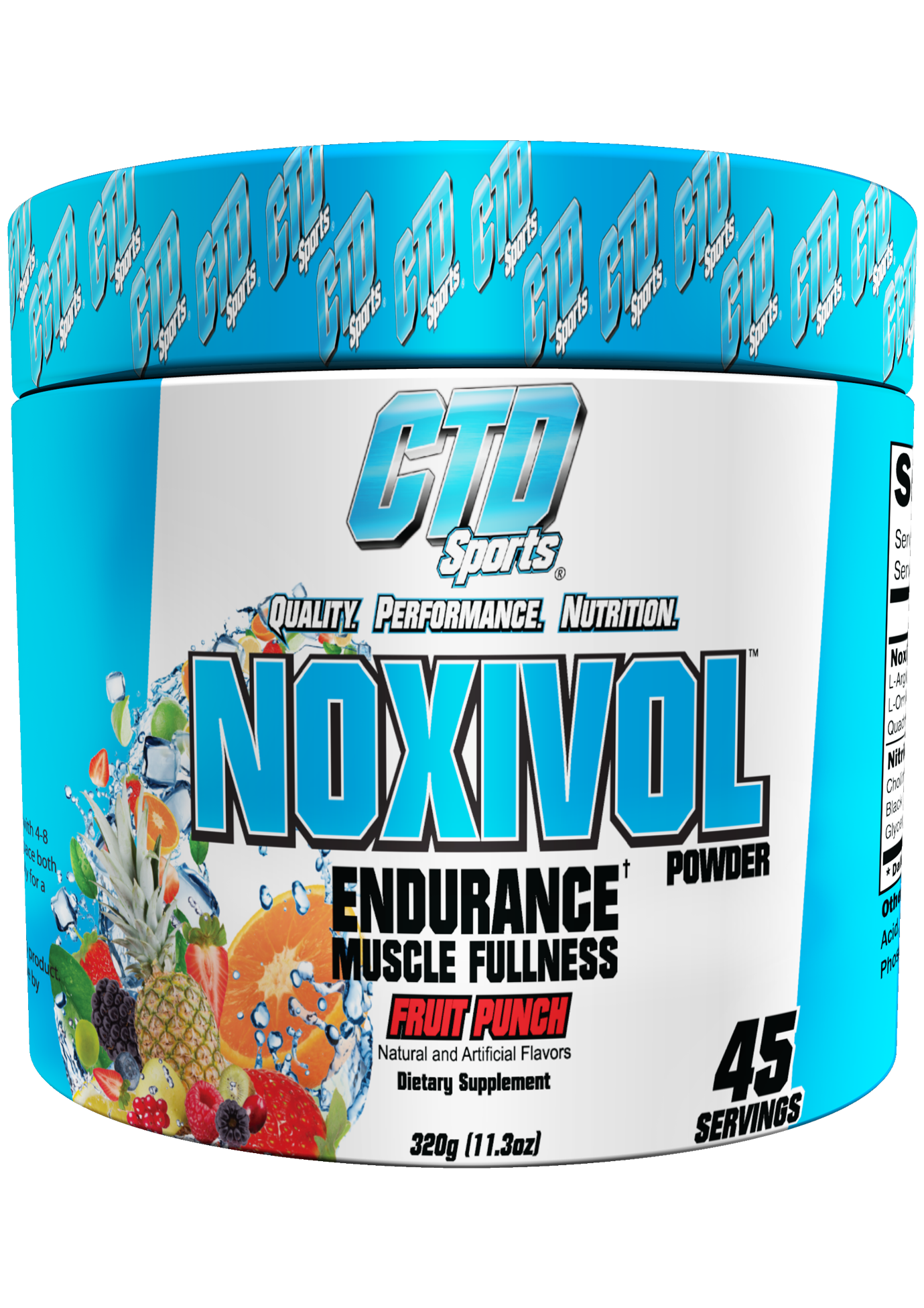 CTD Sports Noxivol Powder Best Nitric Oxide Booster, Muscle Volumizer 45 Servings
