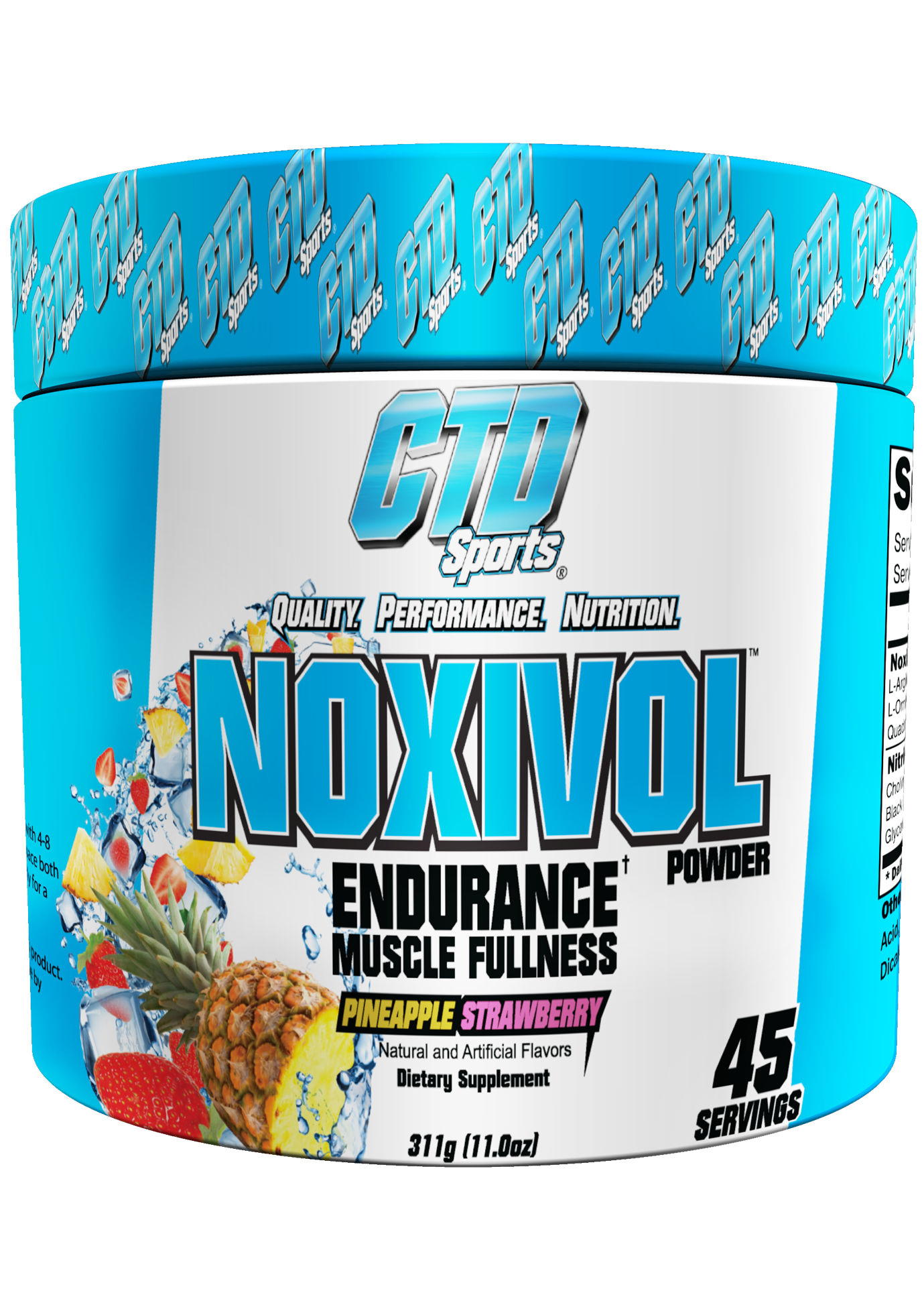 CTD Sports Noxivol Powder Best Nitric Oxide Booster, Muscle Volumizer 45 Servings