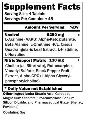 CTD Sports Noxivol Tablets 180 Tablets, Best Nitric Oxide Booster, Muscle Volumizer