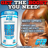 CTD Sports NOXITEST Testosterone Booster Muscle Size Strength 90 caps New