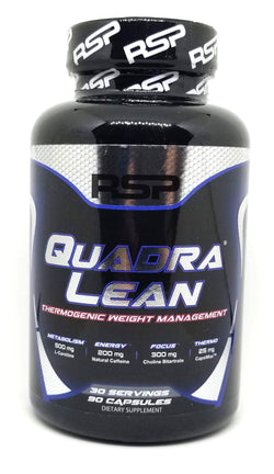 RSP Nutrition QuadraLean Thermogenic 90 caps / 30 sv Weight Loss Fat Burner New