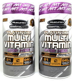 Muscletech Platinum MULTIVITAMIN FOR HER 90 Tabs Essential Vitamins (2 PACK)